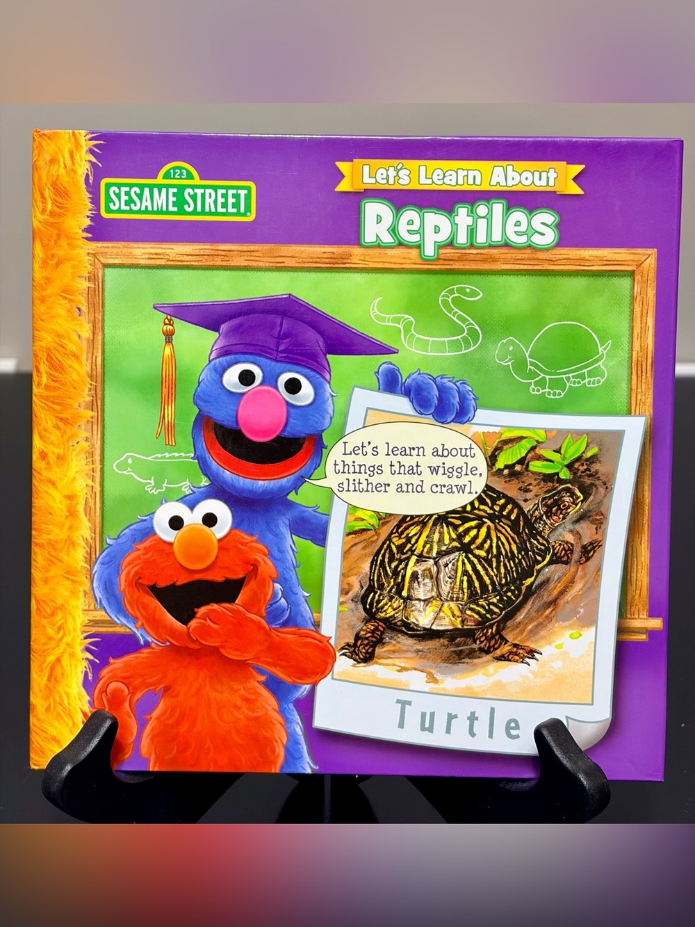 2015 Sesame Street Let's Learn About Reptiles - Hardcover Book/Education Series